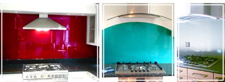 claret, teal and winter glass splashbacks