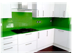 lime glass splashback